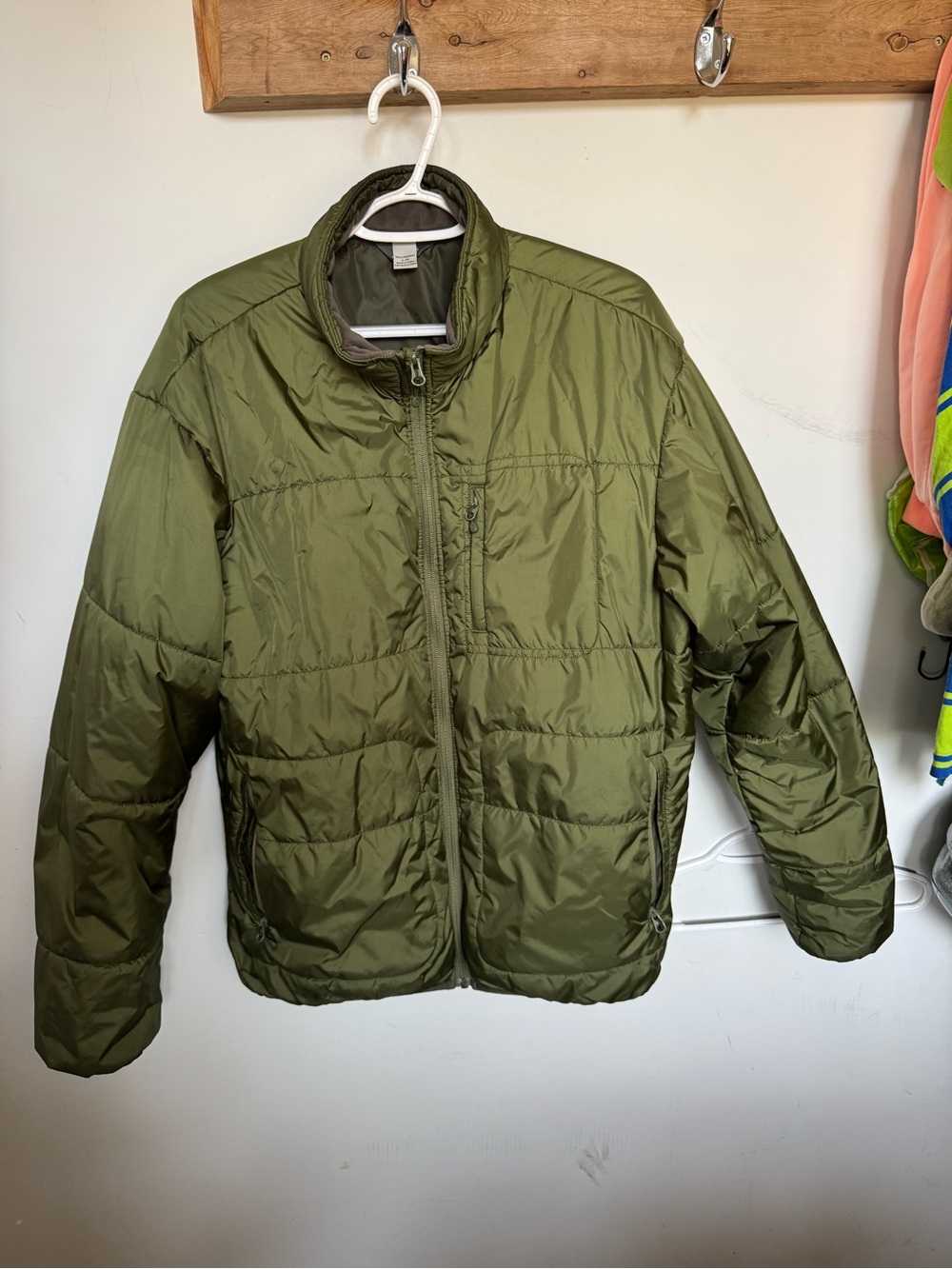 ME. Lightweight Olive Green Puffer Jacket